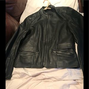 the Triple Connection Jackets & Coats - Triumph Black Leather Motorcycle Jacket the Triple Connection Jackets & Coats - Triumph Black Leather Motorcycle Jacket